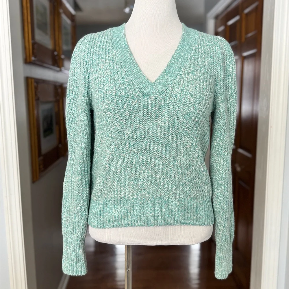Loft Mint Green V-Neck Women's‎ Sweater